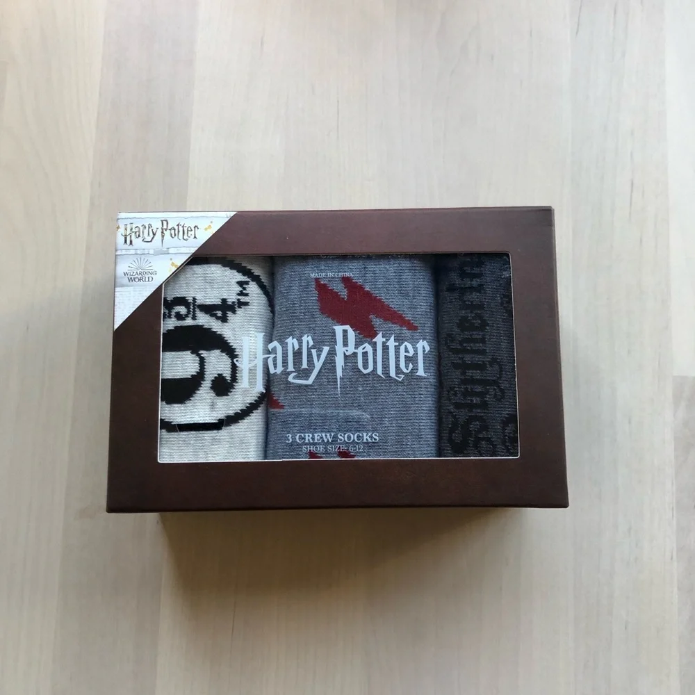 Harry Potter Wizarding World 3 Crew Socks Box Set